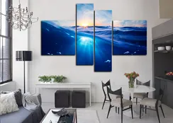 Модульная картина "Голубая лагуна"