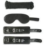 Набор для бондажа из трех предметов (Цвет: черный)