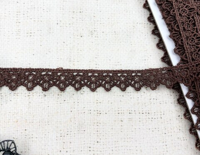 Кружево плетеное, ш. 1,8 см, коричневый