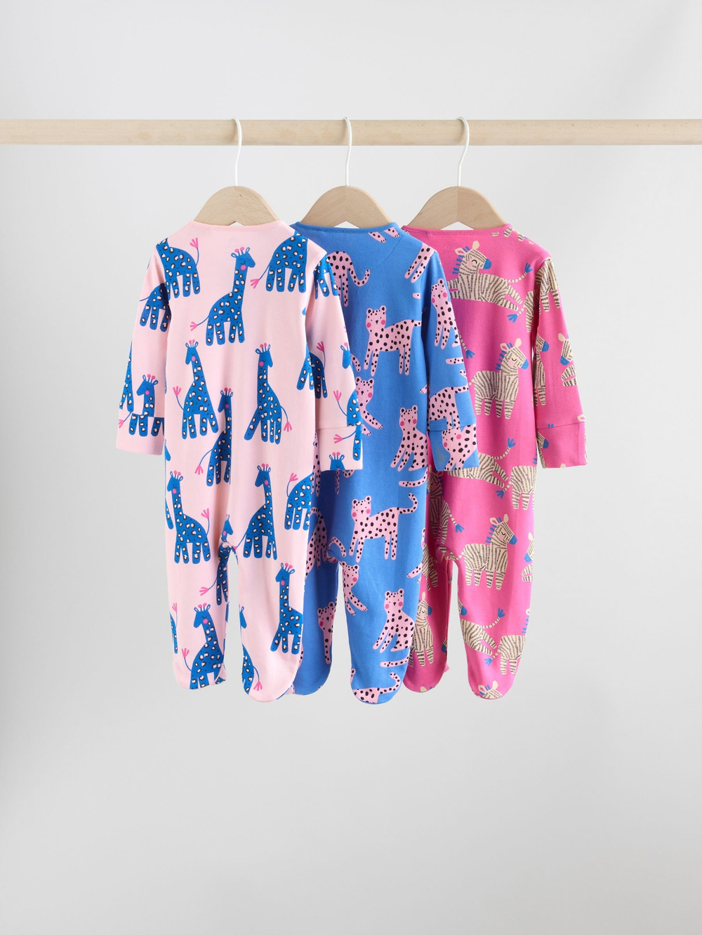 Комбинезон / Cлип для малышей Next F73-213, 3 шт., Розовый, Голубой