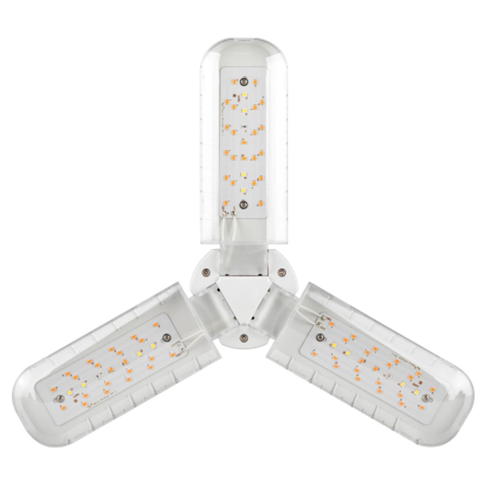 Фитолампа для растений светодиодная ЭРА GREEN LINE ФИТО-30W-PL-E27-GR 3-х лепестковая красно-синего спектра 30 Вт Е27