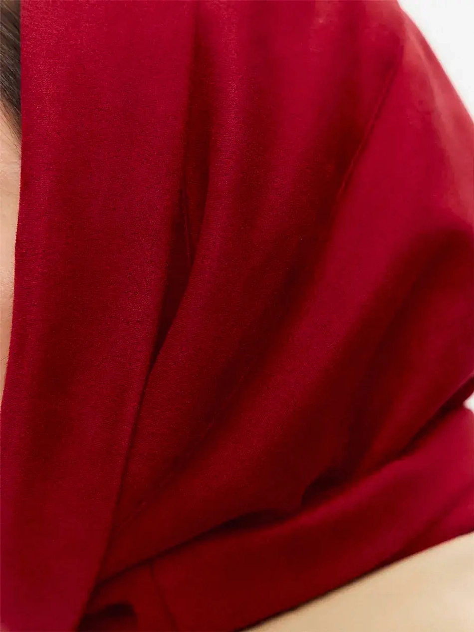 Косынка плотная замшевая