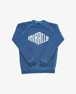 Толстовка White Logo Garment Dye Синий