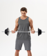 Гриф для штанги BB-103 прямой, d=25 мм, металл, с металлическими замками, хром, 120 см