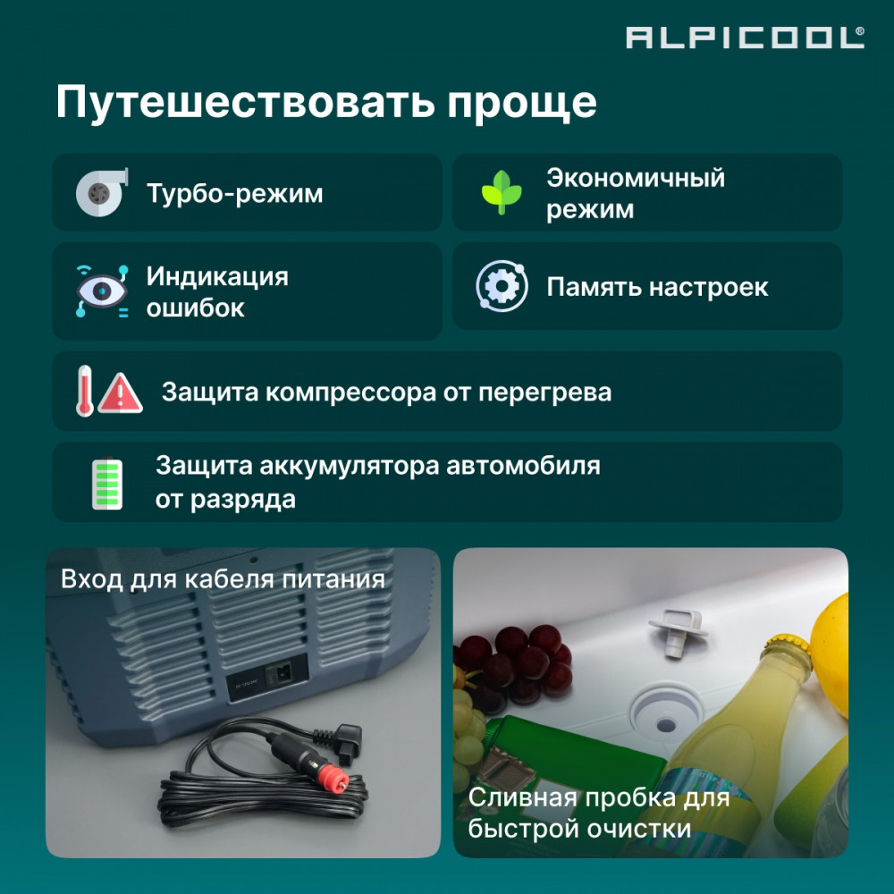 Автохолодильник Alpicool NL40 (12/24)