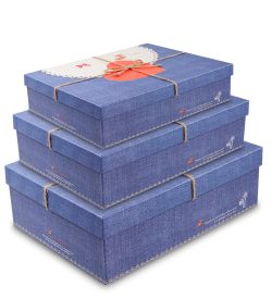 Packing Symphony WF-21-A Набор коробок из 3шт «Прямоугольник» цв.синий