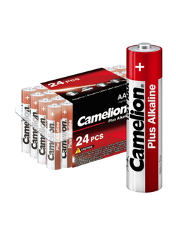 Элемент питания алкалиновый AAA/LR03 1.5В Plus Alkaline LR03-PB24 (уп.24шт) Camelion 7615