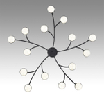 8117/15 COMFI LN26 235 черный, металл Люстра LED GX53 15*7W 220V TORINA