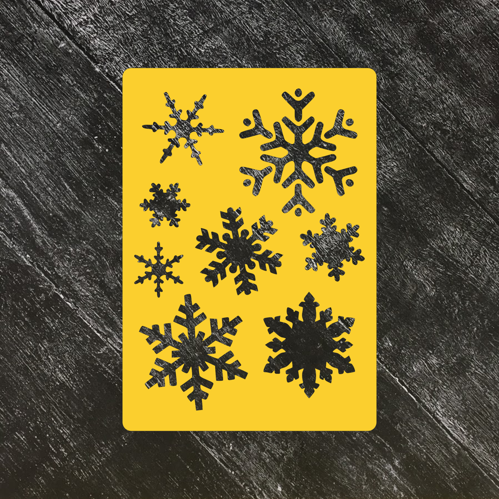 Трафарет новогодний №4 Большие снежинки