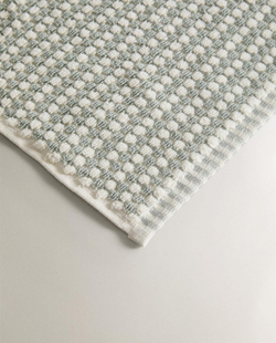 Zara Home - Хлопковое банное полотенце со структурой, зеленый, 30х50 см