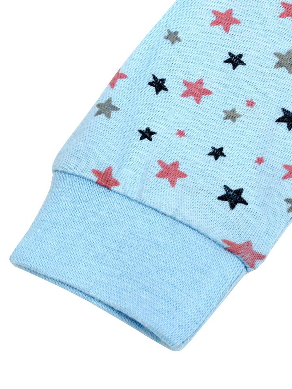 Боди д/новорожд. р.68-74 дл.рукав T07KR-0/1 голубой, звёзды (Такро)