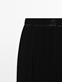 Massimo Dutti Бархатные брюки Саруэль, черный