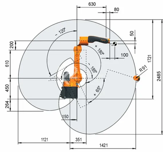 Промышленный робот KUKA KR CYBERTECH nano KR 8 R1420 arc HW