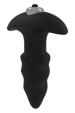 Черная анальная вибровтулка Single Speed Love Arrow Plug - 9,8 см.