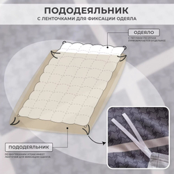 Комплект постельного белья Люкс Сатин 100% хлопок на резинке