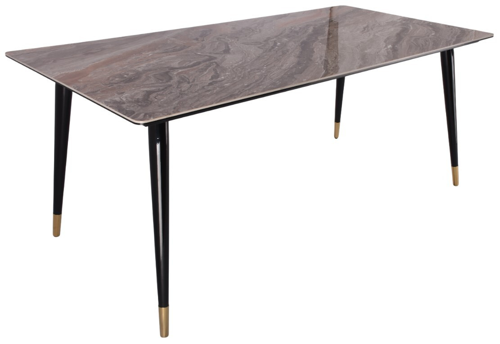 Стол обеденный Ist Casa Рио Гранд, 180х90х76 см, коричневая керамика, черный