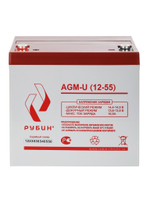 Аккумулятор РУБИН 12V 55Ah AGM