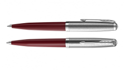 Шариковая ручка Parker 51 CORE BURGUNDY CT, стержень: M, цвет чернил: black, в подарочной упаковке.