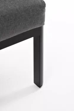 "Сан Ремо" диван 2-местный плетеный из роупа, каркас алюминий темно-серый, роуп серый, ткань серая