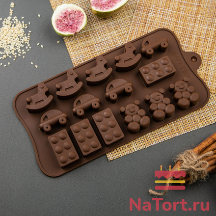 Форма силиконовая «Детские игрушки» 15 ячеек