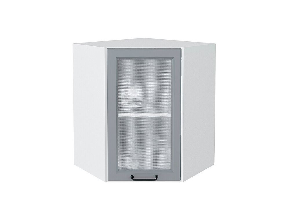 Шкаф верхний угловой остекленный Ницца