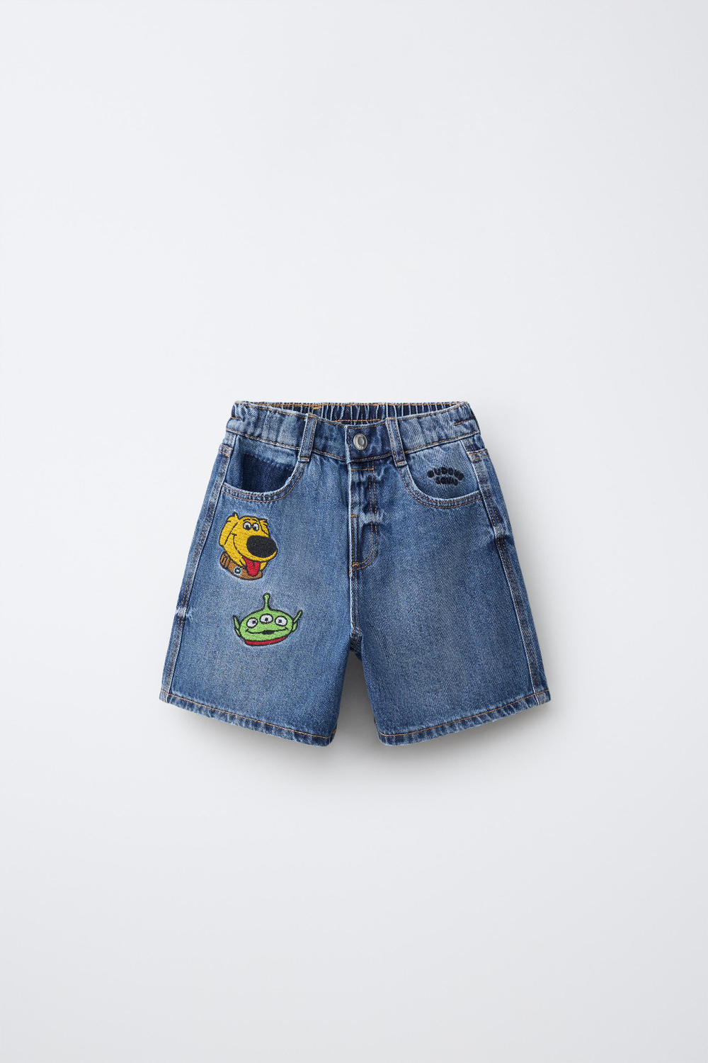 ZARA ДЖИНСОВЫЕ ШОРТЫ © DISNEY PIXAR, ВЫЦВЕТШИЙ СИНИЙ