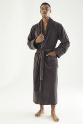 Халат мужской махровый 7235 коричневый  Nusa