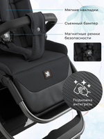 Коляска 4 в 1 Sweet Baby Ricci + автокресло Elegante Plus с базой i-Size ISOFIX DK780 Black