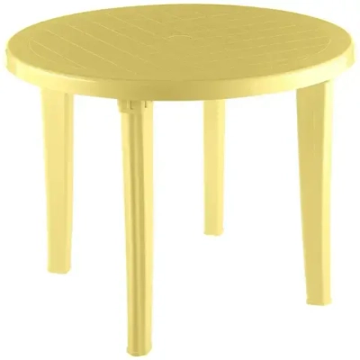 Стол круглый желтый 950х740мм