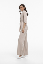 Костюм блуза на запах и брюки клеш