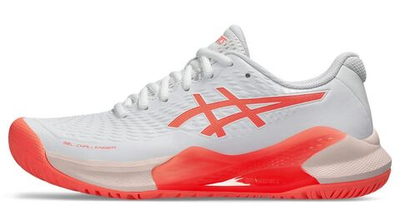 Женские Кроссовки теннисные Asics Gel-Challenger 14 - white/sun coral