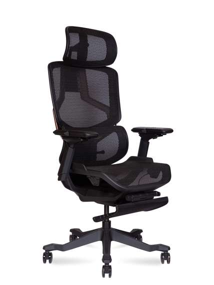 Кресло офисное Норден / Купер блэк / Cooper black / черный пластик / бронзовый пластик