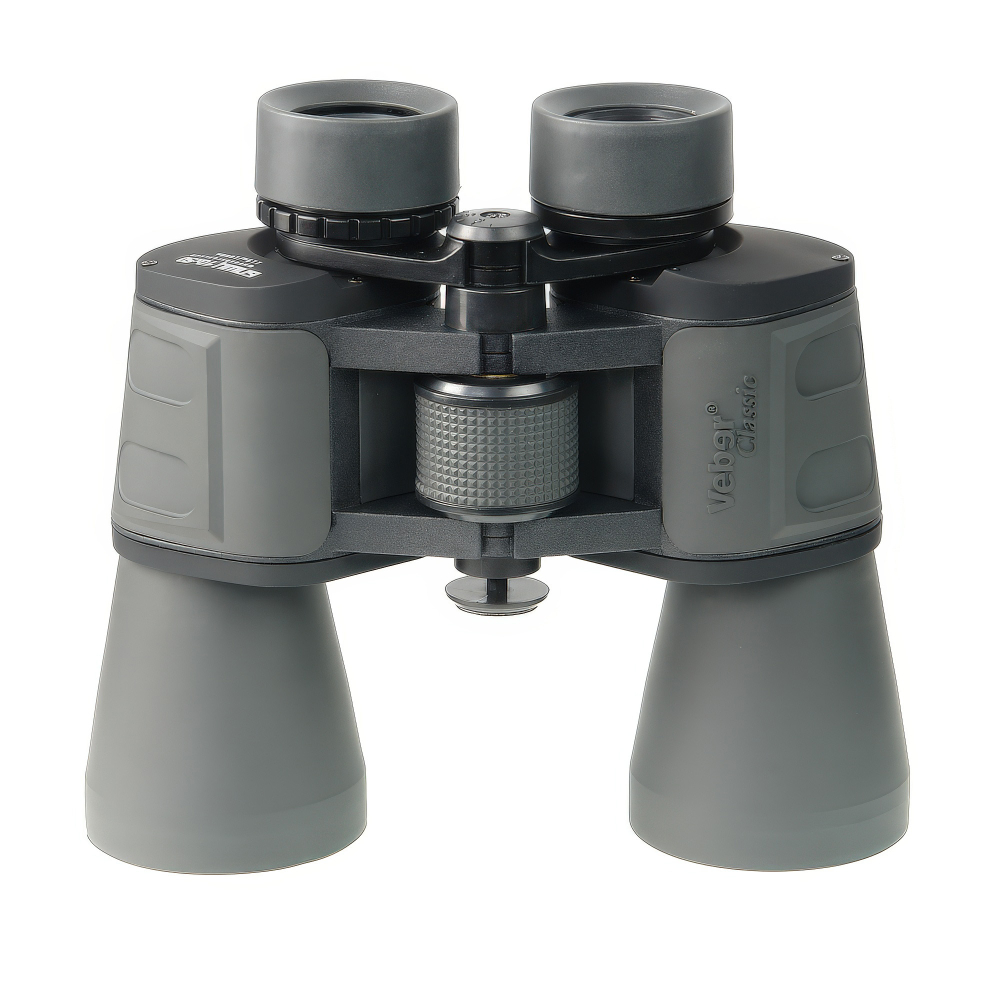 Бинокль Veber Classic БПШЦ 10x50 VRWA широкоугольный, серый - Porro призмы из стекла Bak-4