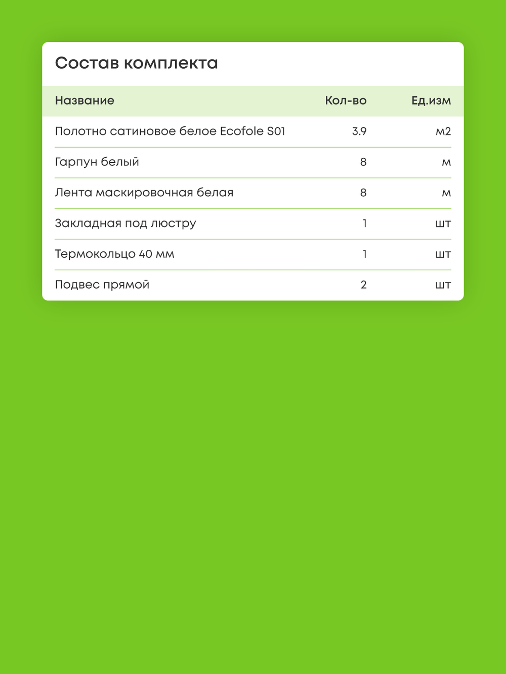 Сатиновый натяжной потолок 3.9 м2
