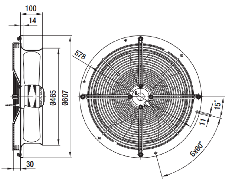 Вентилятор осевой W4E450-CU03-02