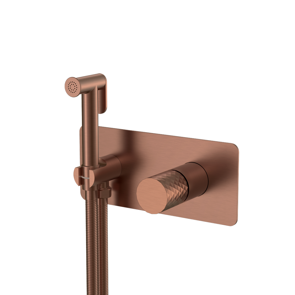 Смеситель гигиенический STICK BRUSHED BRONZE ручка DIAMOND