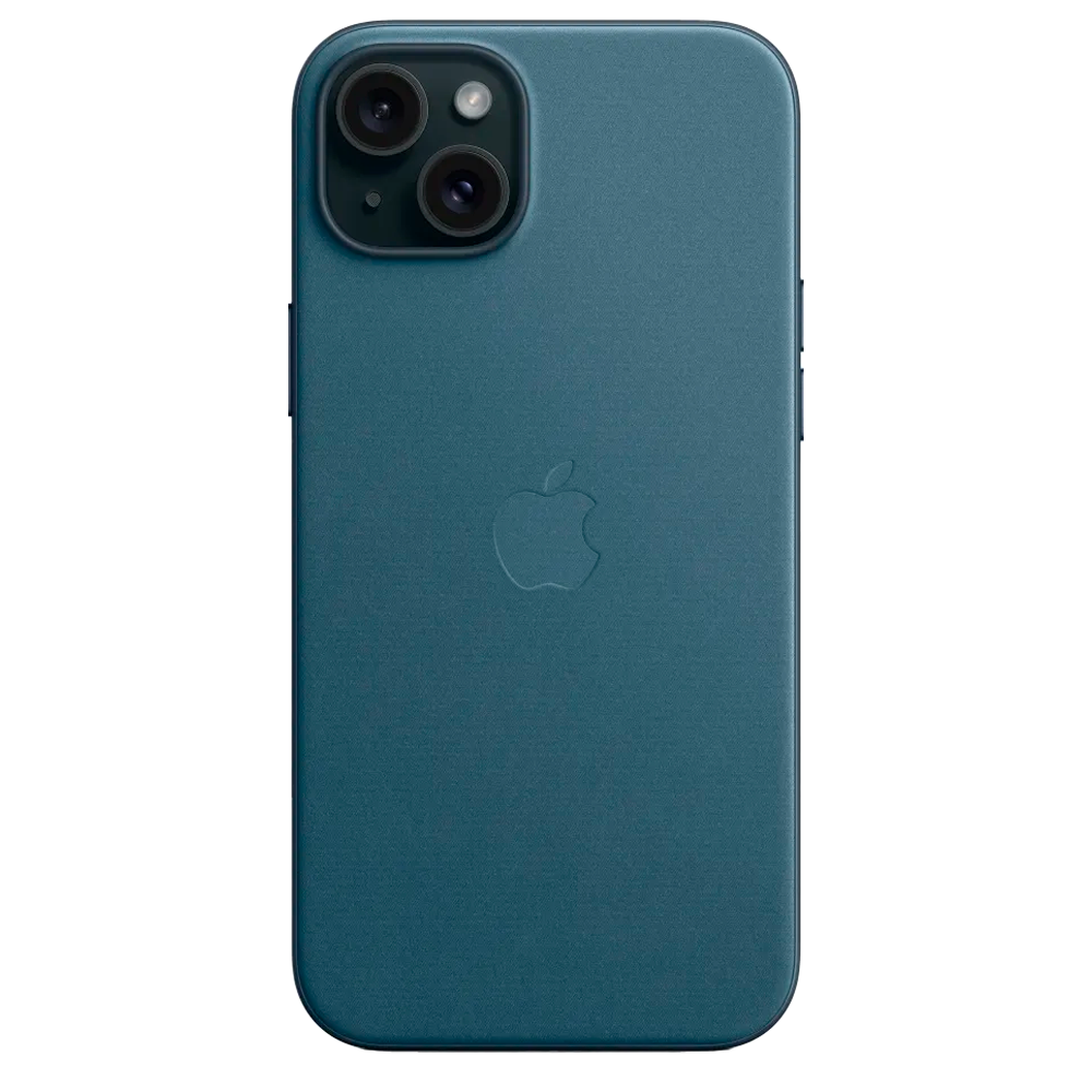 Тканевый чехол с поддержкой MagSafe Apple FineWoven Case для iPhone 15 Plus, Pacific Blue (Тихоокеанский синий)