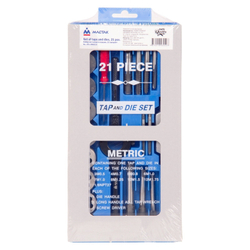 МАСТАК (351-00021C) Набор метчиков и плашек HSS, M3-M12, 21 предмет