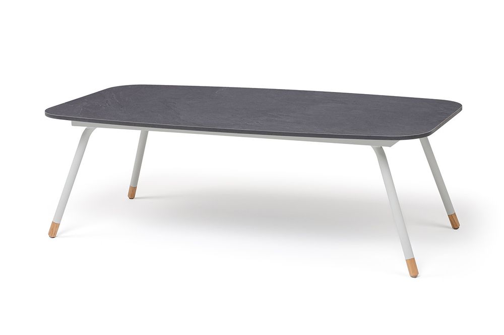 "Верона" журнальный стол из HPL 120х65, H40, каркас светло-серый (RA L7035) муар, цвет столешницы "серый гранит"