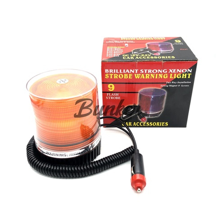 Мигалка круглая JSD-001 (113х110 мм)12/24V желтая