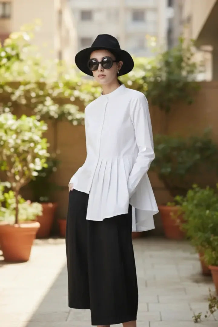 Женская плиссированная рубашка «SIMPLE»