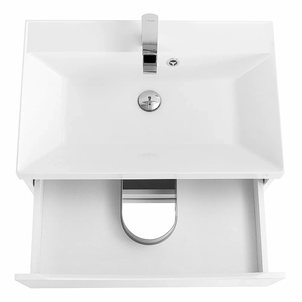 Тумба с раковиной Belbagno MARINO 60 подвесная Bianco Lucido