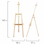 Мольберт классический напольный с полкой и подстаканниками