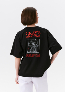 Футболка Anatomy Grays Oversize, черная