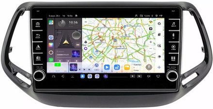 Магнитола для Jeep Compass 2016+ - Carmedia OL-1255 (кнопки и крутилки) Android 13, TS20, 6+128Гб, CarPlay, 4G SIM-слот