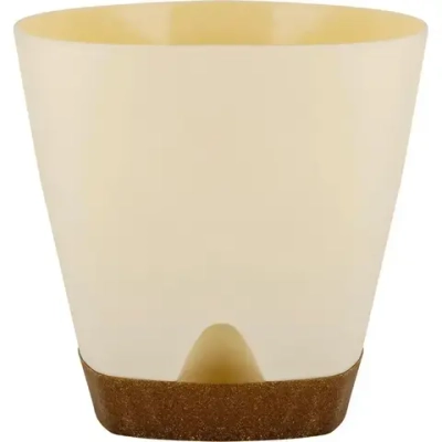 Горшок для цветов InGreen WOOD D170мм 2,5л с прикорневым поливом сливочный/бук