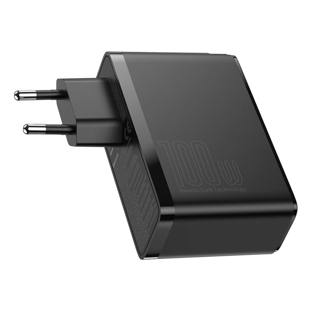Сетевое зарядное устройство Baseus GaN2 Pro 2*USB+2*TYPE-C, 100W, Чёрное (CCGAN2P-L01)