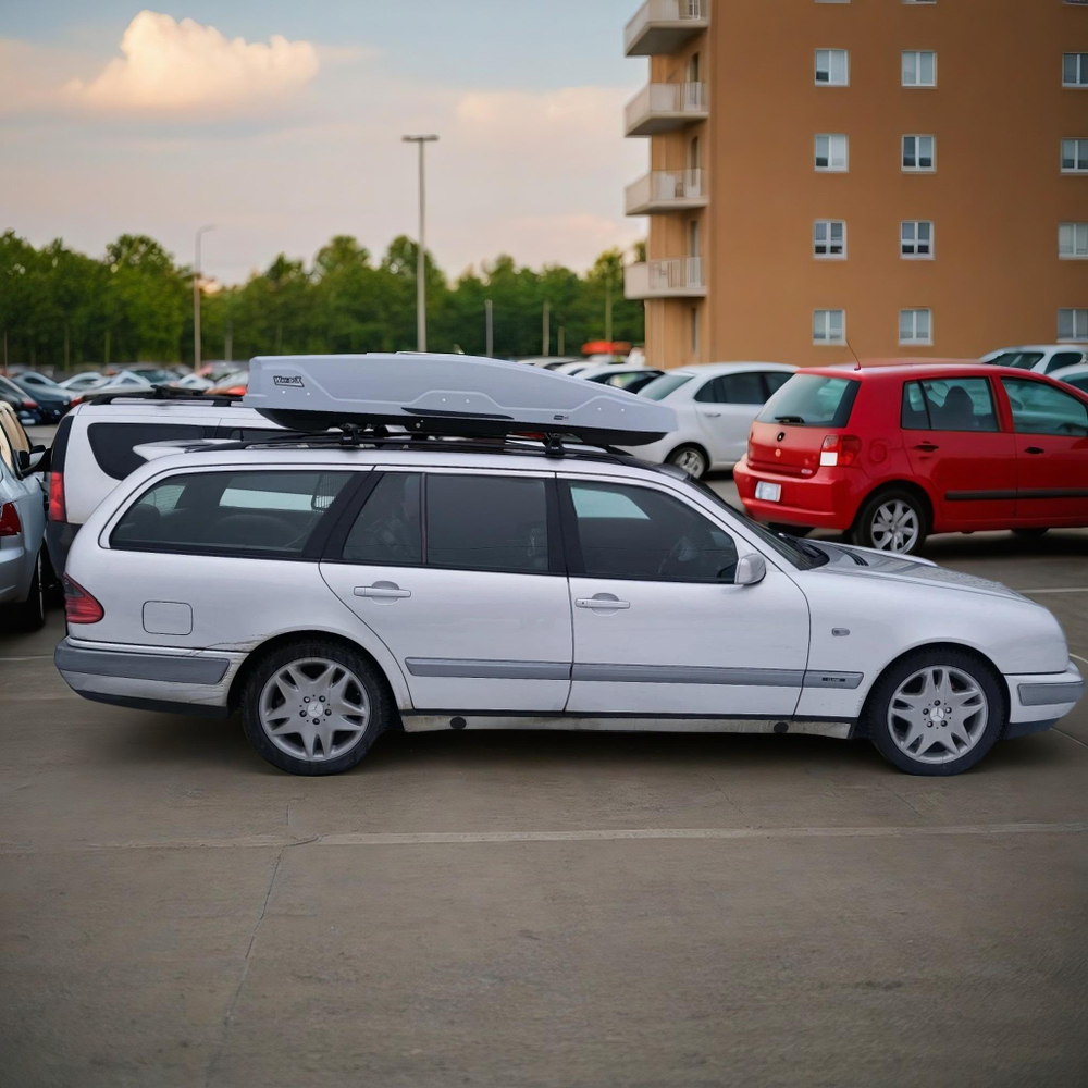 Автобокс Way box Cobra 520 серый.  Размер 215*85*40 см.