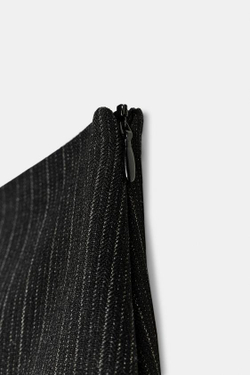 ZARA ЮБКА-ШОРТЫ С ПУГОВИЦАМИ, ЧЕРНЫЙ