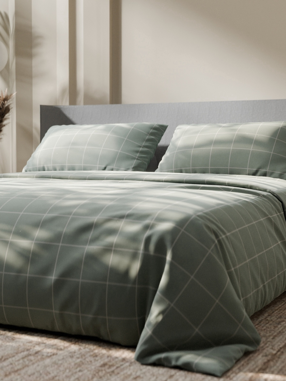 Постельное бельё 2-спальное «Этель. Клетка», бязь